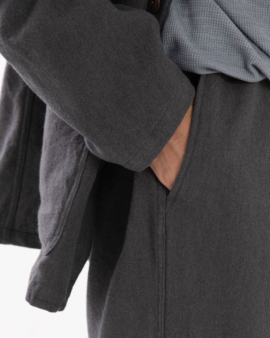 LABORER EASY TROUSERS WOOL COTTON TWILL / HEATHER CHARCOAL / トラウザーズ