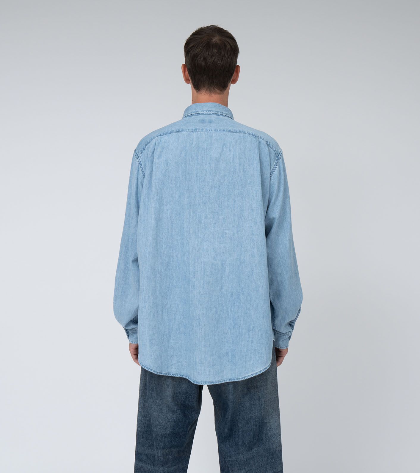 Regular Collar Light Denim Shirt / IB(Indigo Bleach)