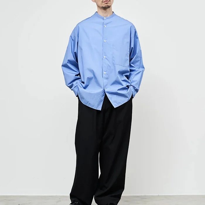 Broad L/S Oversized Band Collar Shirt | Graphpaper（グラフ
