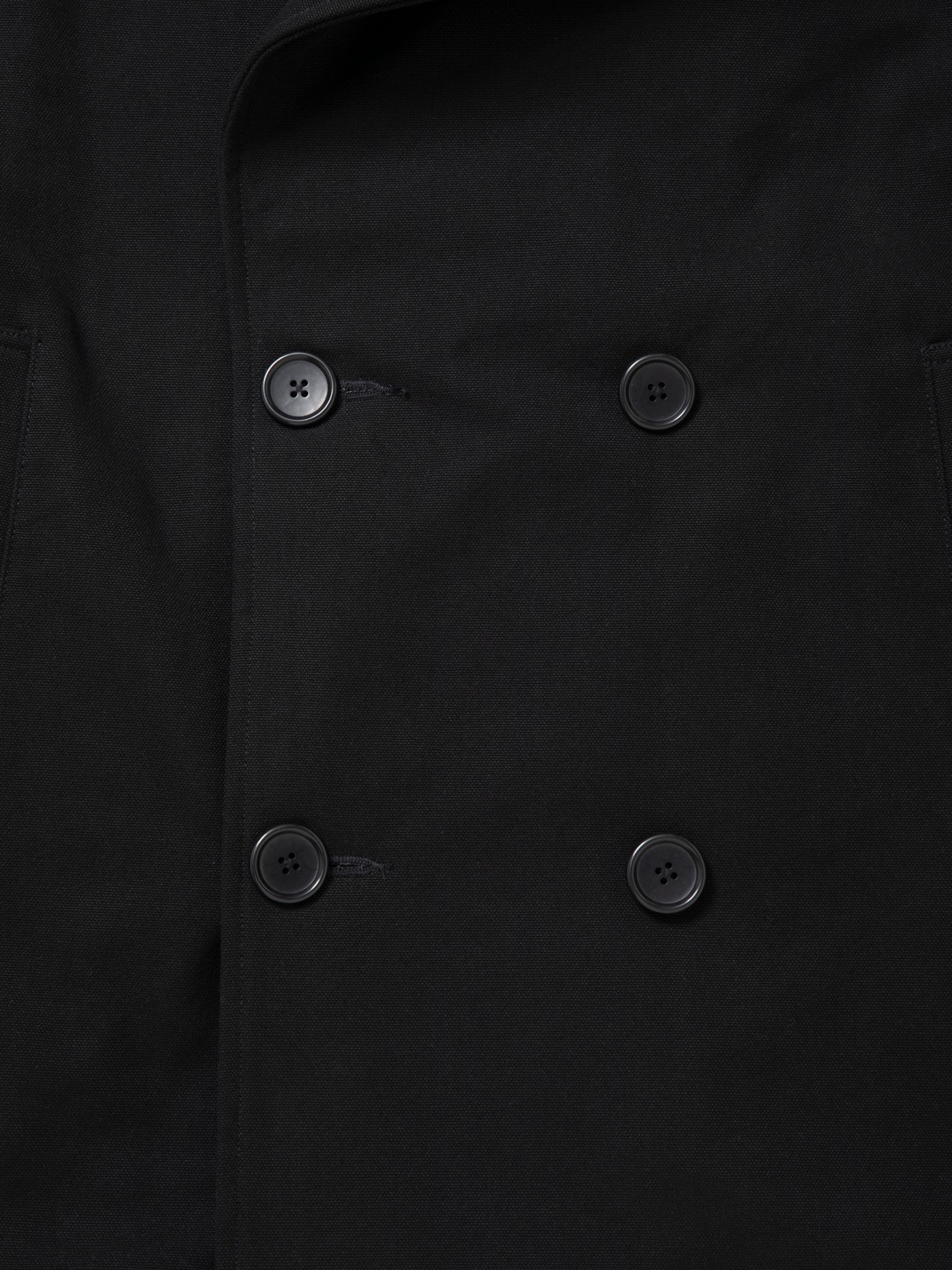 Nidom Cotton Duck Pea Coat / BLACK / ピーコート