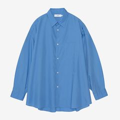 Broad L/S Oversized Regular Collar Shirt / Blue