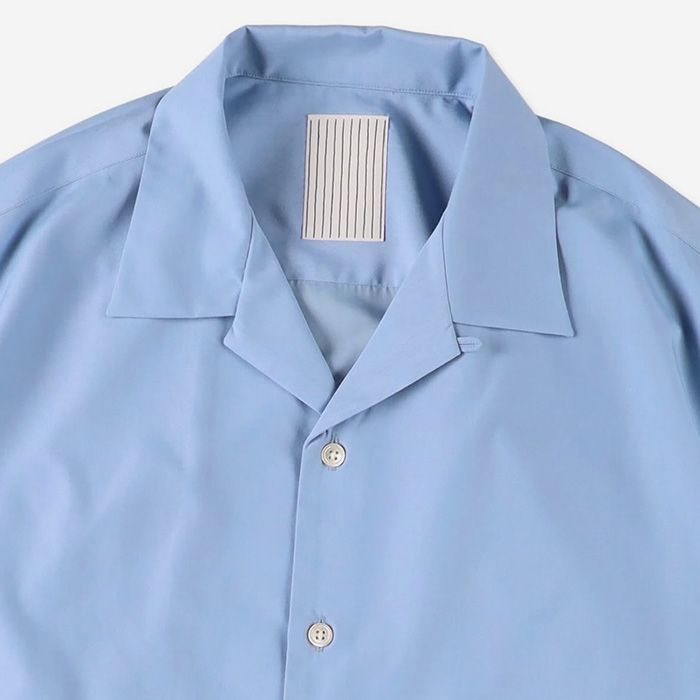 P/C OPEN COLLAR SS SHIRT | SAX