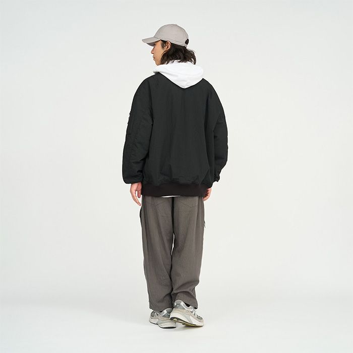 TACTICAL WOOL BOMBER JACKET / BLACK