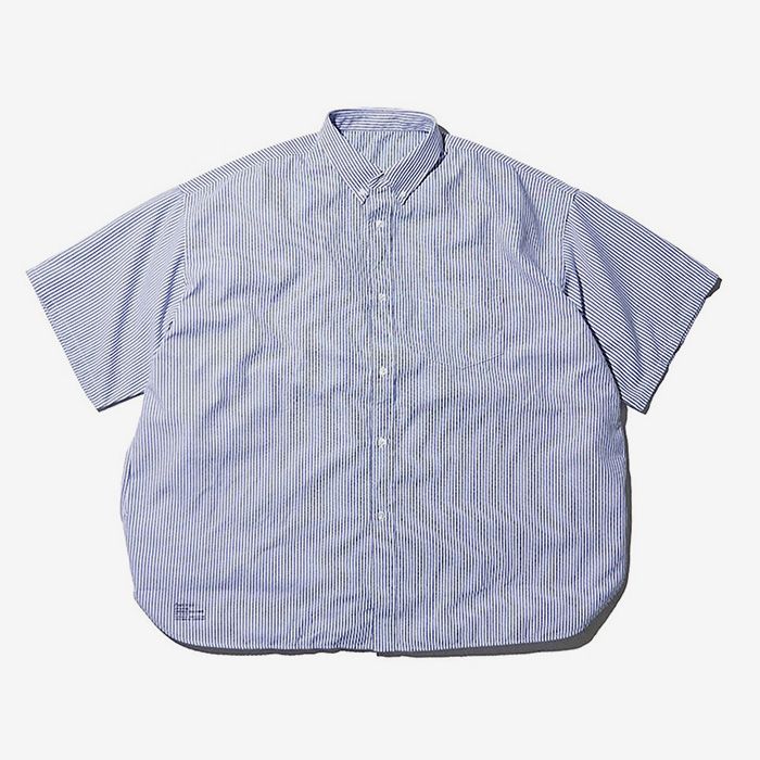DRY OXFORD CORPORATE S/S B.D SHIRT / BLUE STRIPE