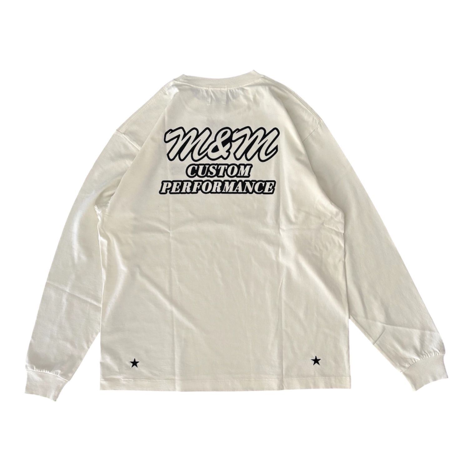 FADE WASH L/S TEE / F.WHITE / プリントロングスリーブティー