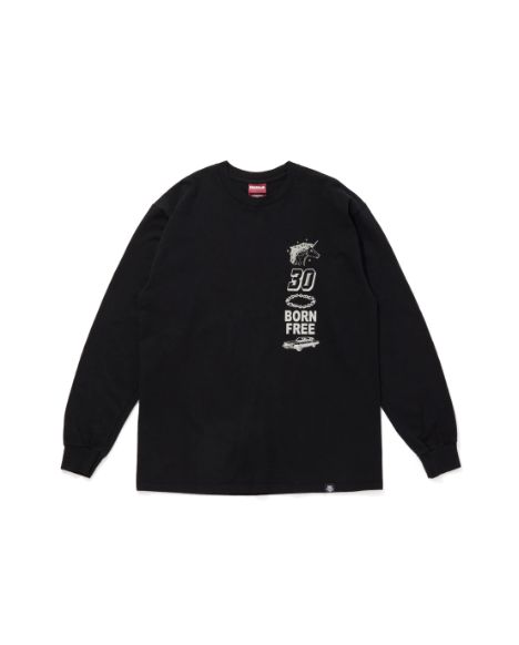 30 L/S Tee / BLACK / プリントロングスリーブティー