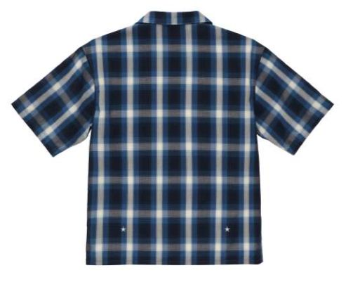 OPEN COLLAR S/S SHIRT / NAVY/OFF WHITE / オープンカラーシャツ / 26MMSH04