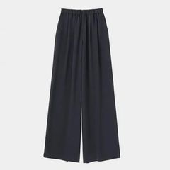 Women / Satin Easy Wide Pants / Black