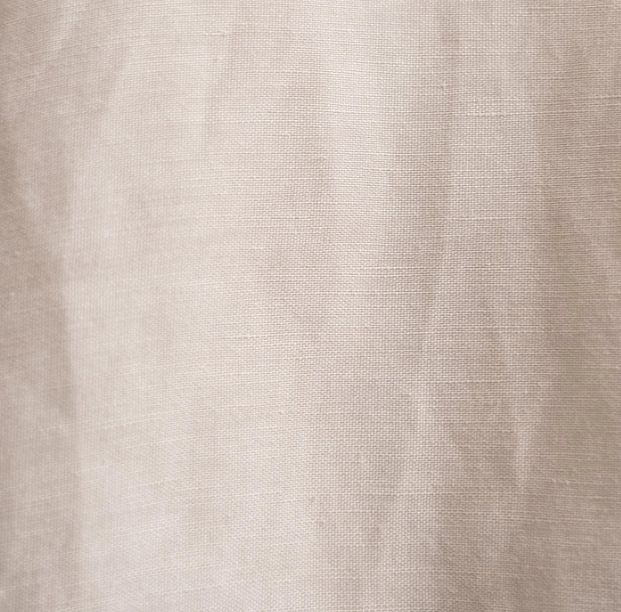 Linen Cupro L/S Oversized Band Collar Shirt / BEIGE