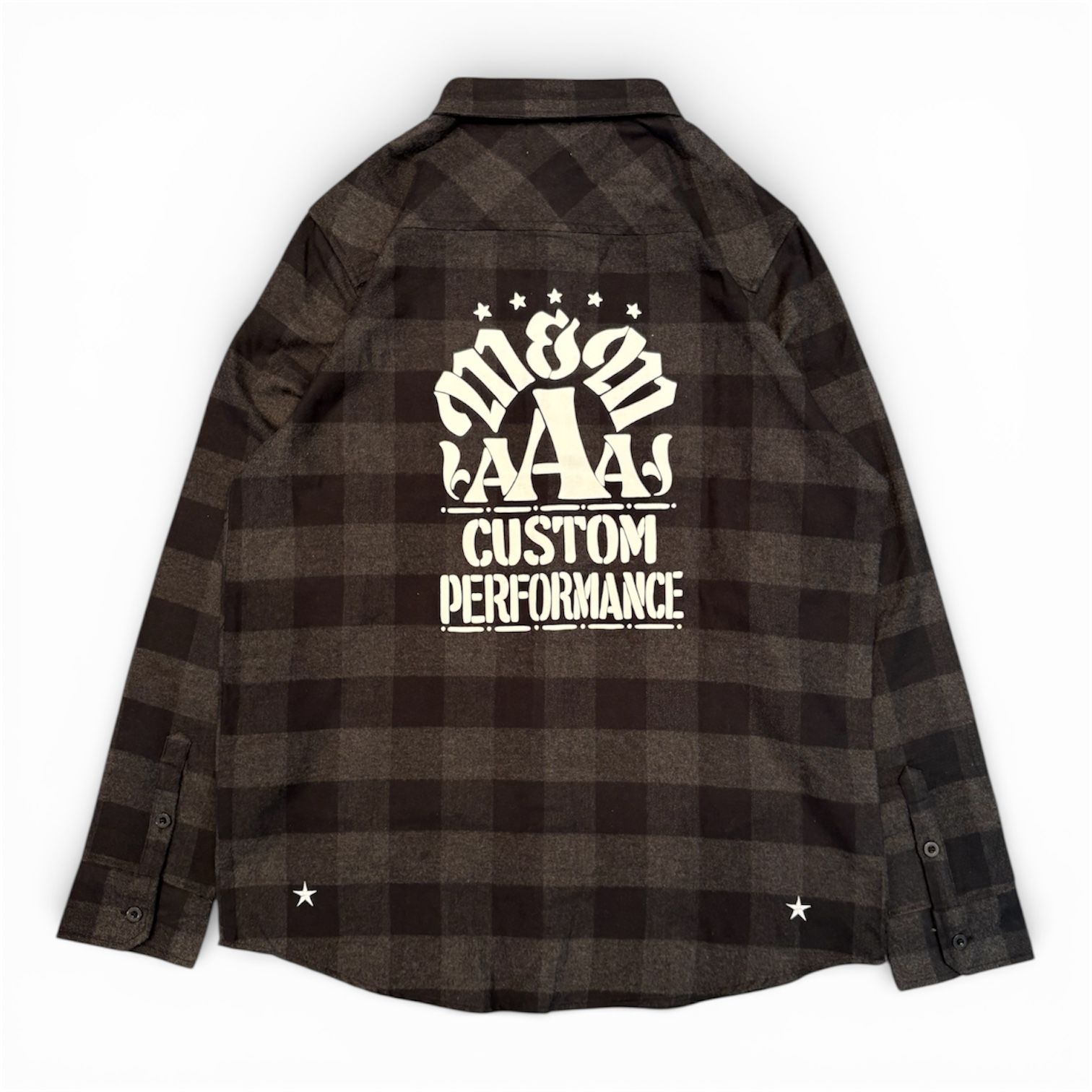 FLANNEL CHECK SHIRT / CHACOAL/BLACK / フランネルシャツ