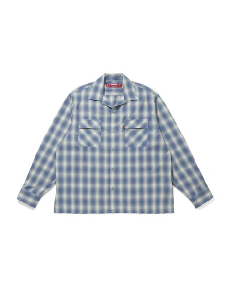 Ombre Check L/S Shirt(26aw) / Blue / オンブレ チェック シャツ