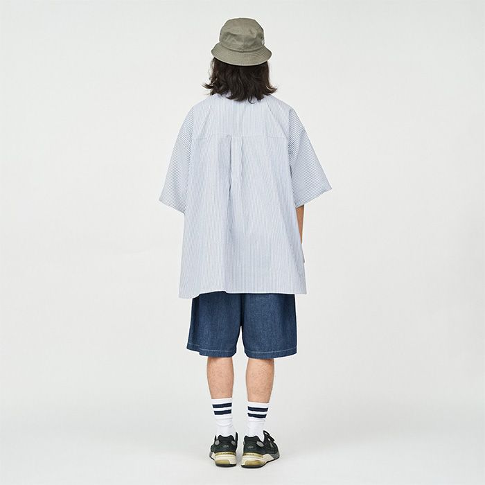 DRY OXFORD CORPORATE S/S B.D SHIRT / BLUE STRIPE