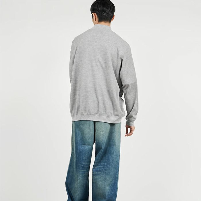 Wool Honeycomb Mock Neck Thermal  / H.GRAY