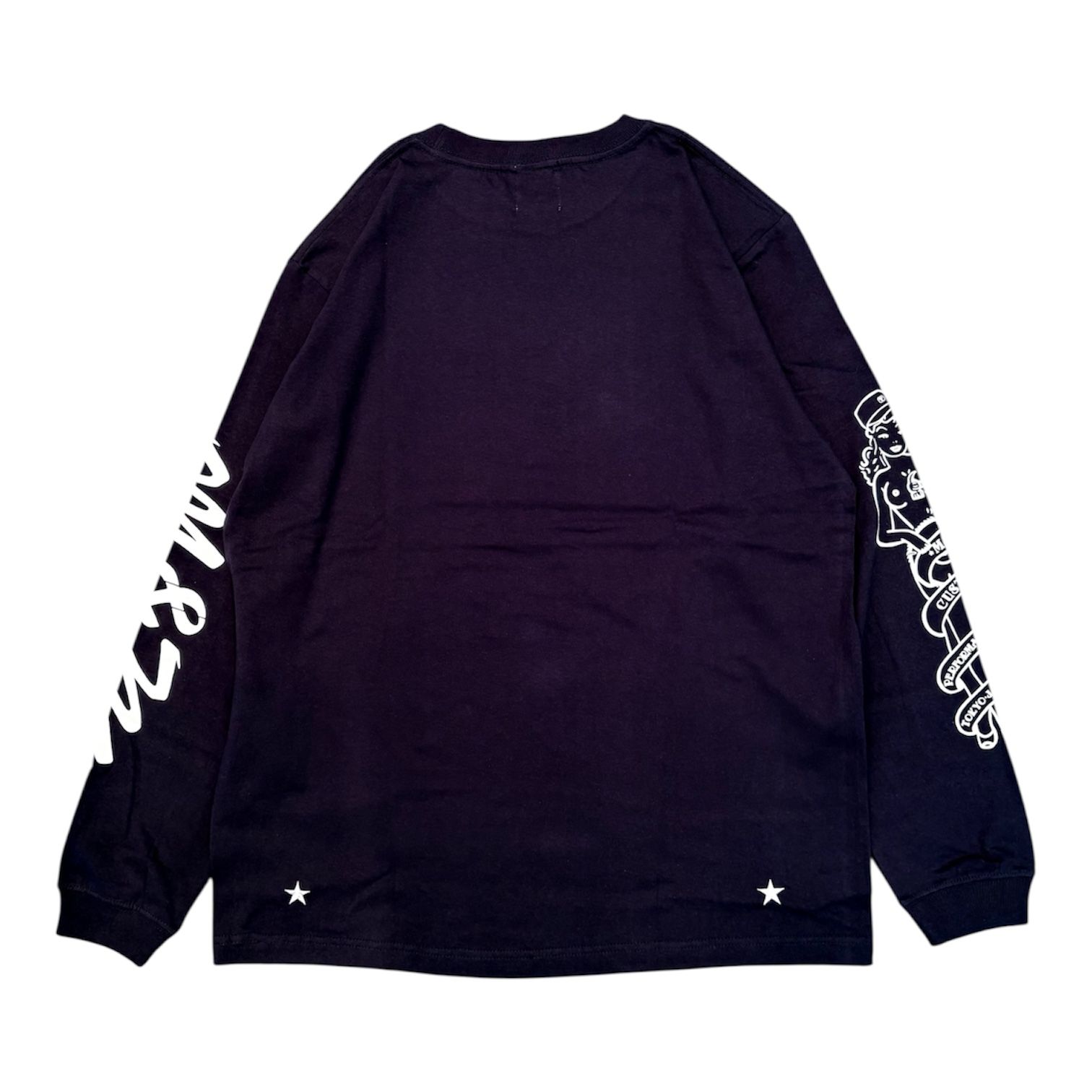 PRINT L/S TEE / NAVY / プリントロングスリーブティー