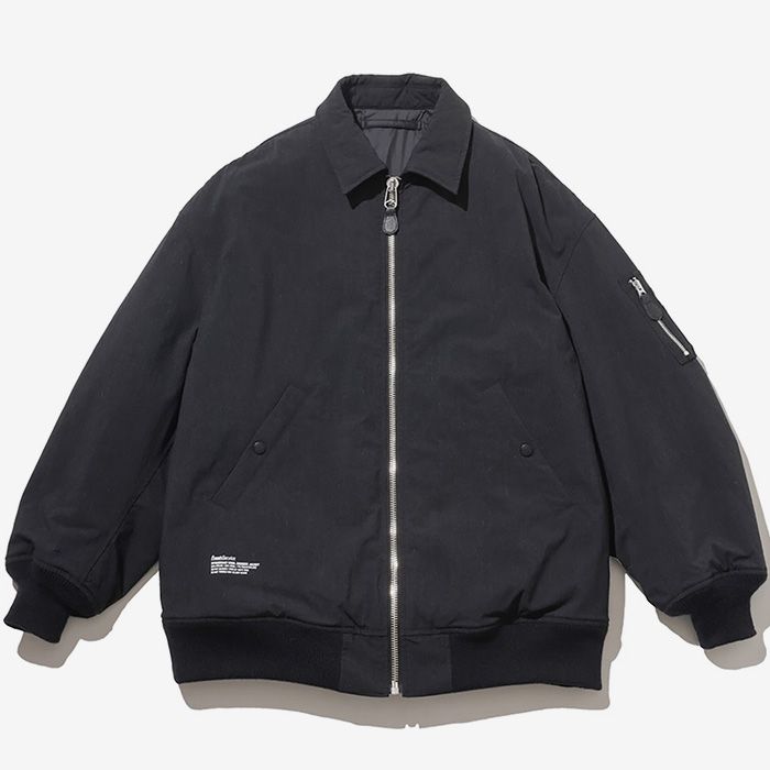 TACTICAL WOOL BOMBER JACKET / BLACK