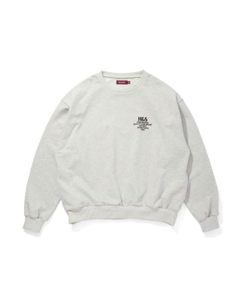 H&S Sweat Shirt(25aw) / L-GRY / ロゴ入りスウェット