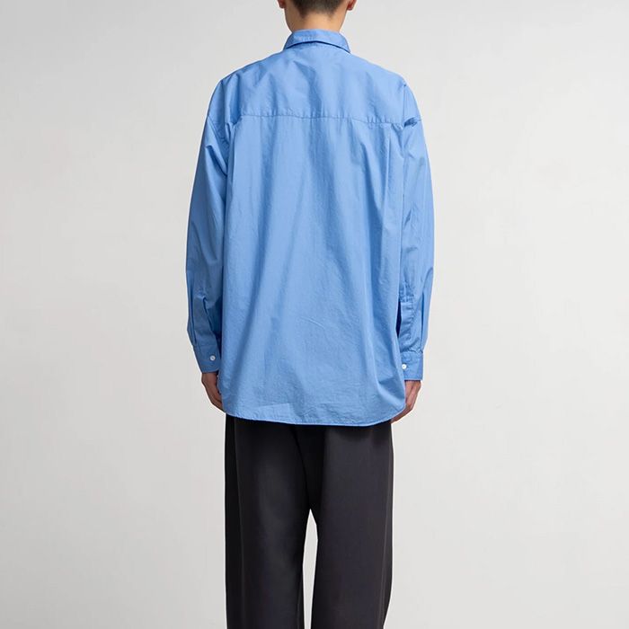 Broad L/S Oversized Regular Collar Shirt / BLUE