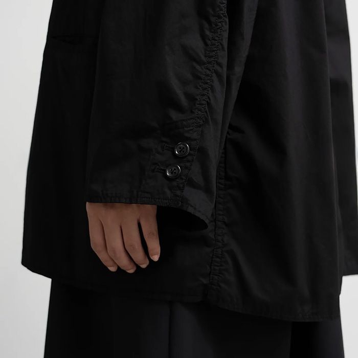 Garment Dyed Typewritter Oversized Jacket / Black