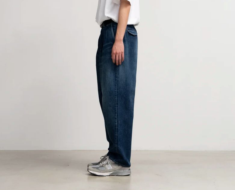 Graphpaper - Selvage Denim Two Tuck Tapered Pants / DARK