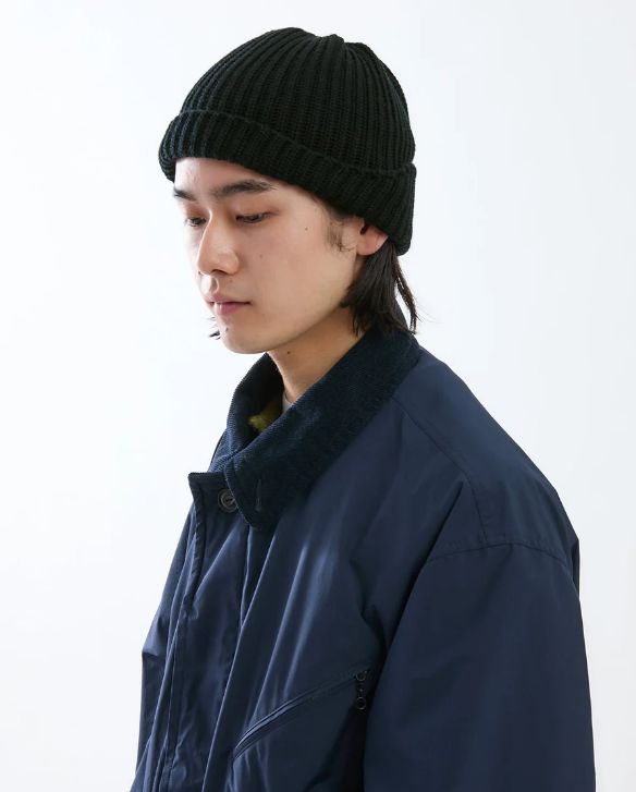 HIKER EAR FLAP BEANIE WOOL YARN / BLACK