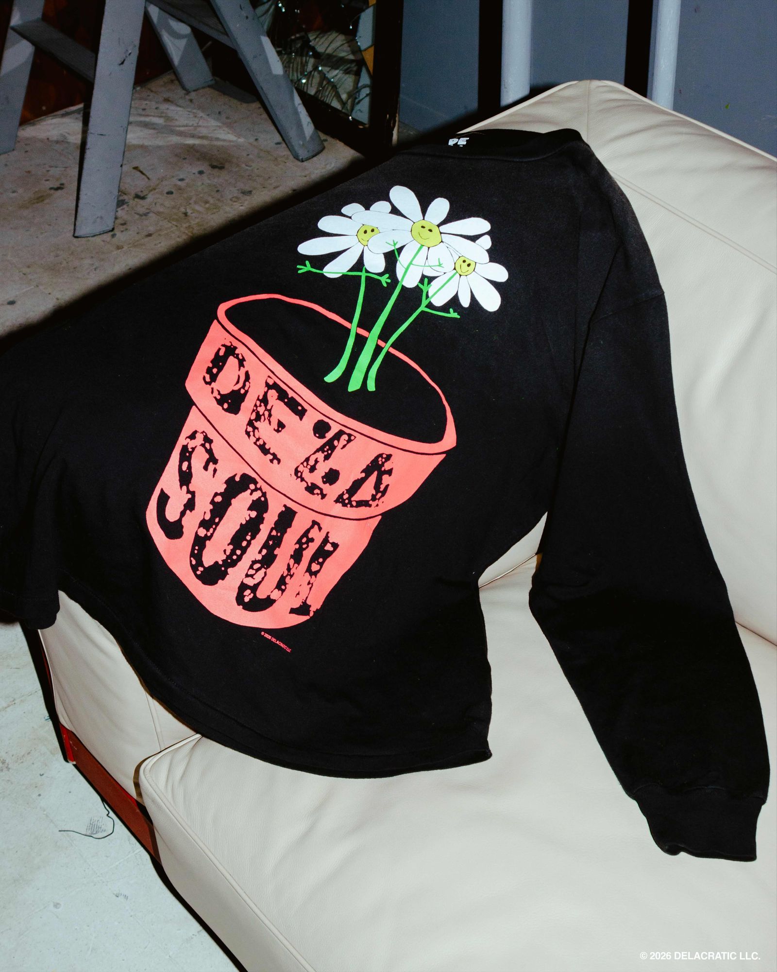 "Flower" LS TEE(xDe La Soul) / BLACK / デラソウルコラボロンティー