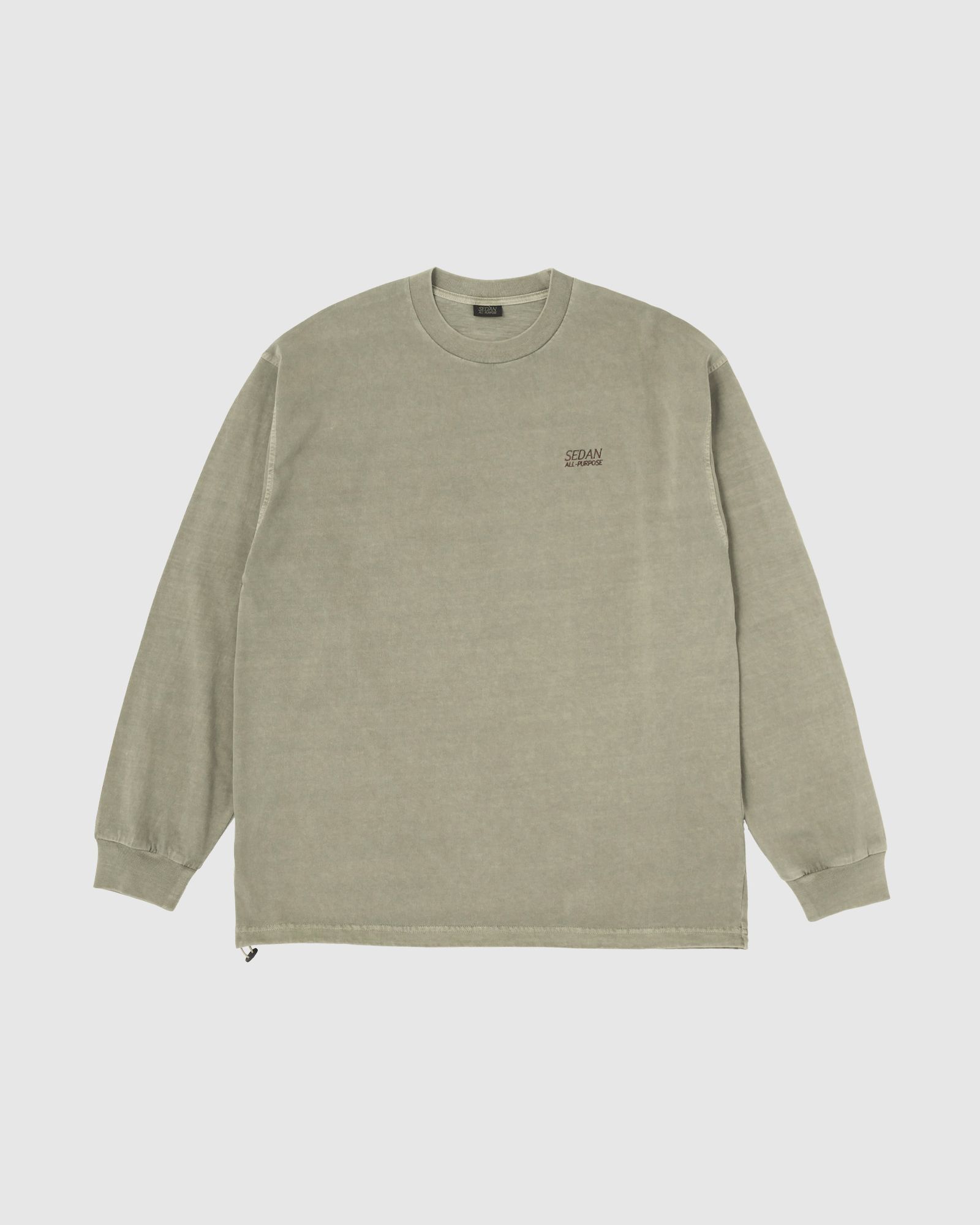 PIGMENT DYED L/S TEE / MOTTLED KHAKI