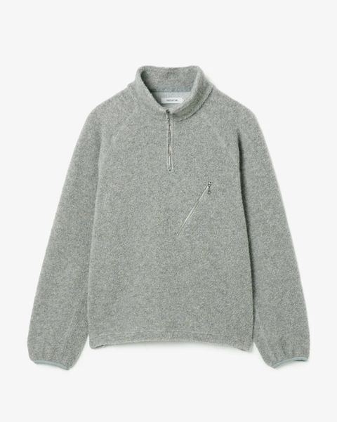 HIKER HALF ZIP PULLOVER WOOL POLY NYLON PILE / HEATHER GRAY
