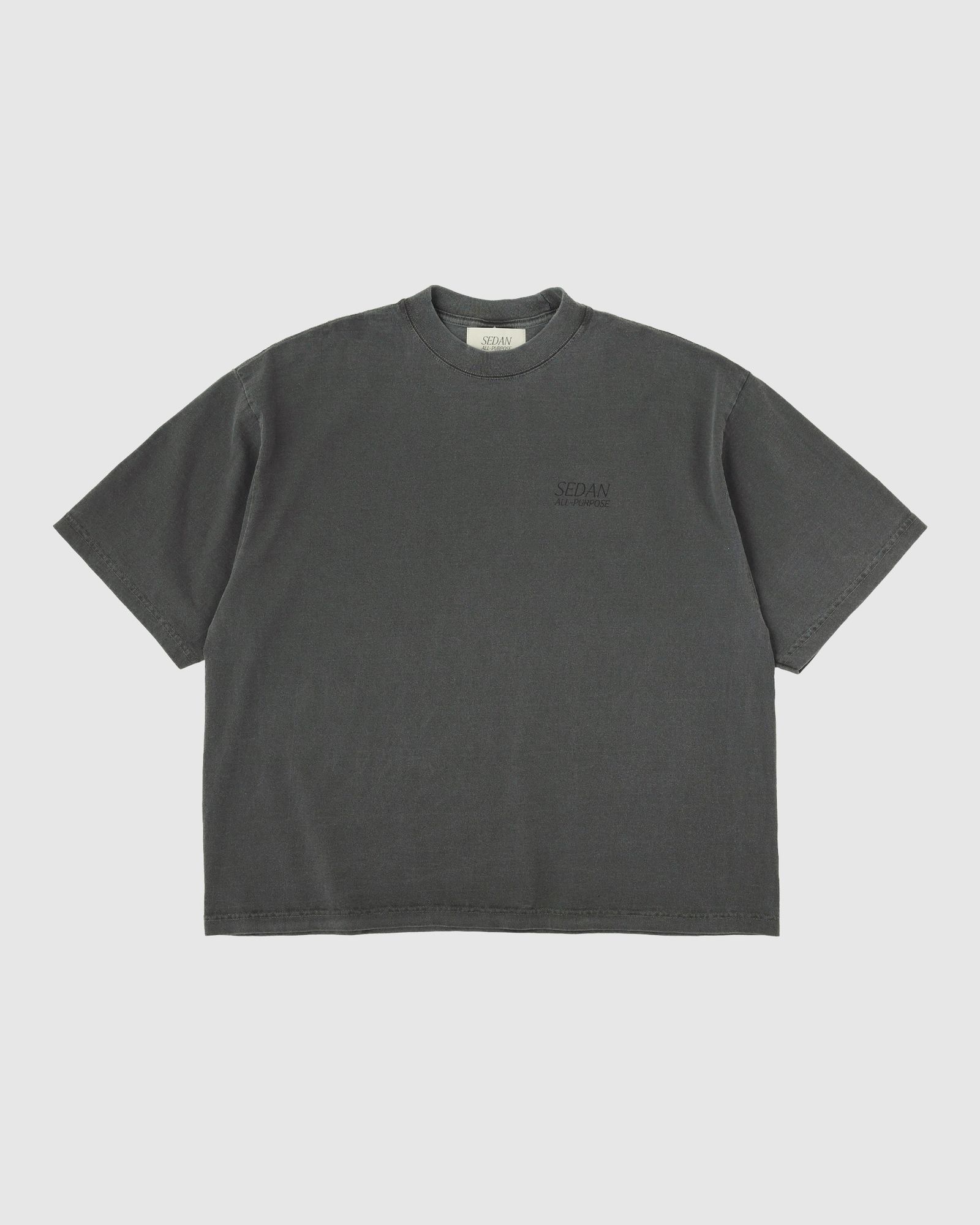 GARMENT DYED S/S TEE / Charcoal