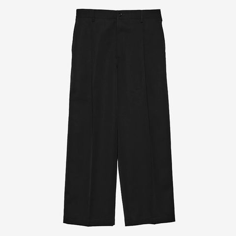 Scale Off Wool Wide Slacks / Black