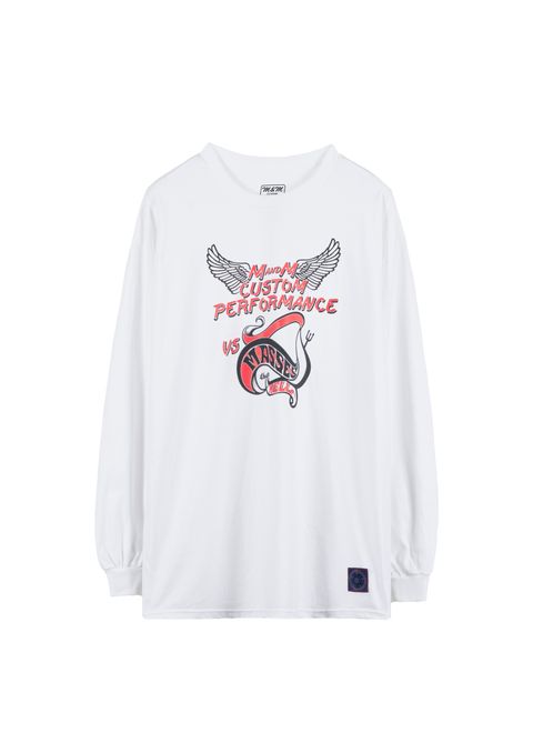 M&M MASSES T-SHIRT HELL L/S  / WHITE / コラボロンティー