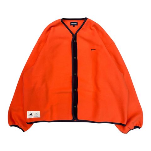 KNOT FLEECE CARDIGAN / ORANGE