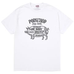 PORK FRONT TEE 25 / WHITE / プリントティー