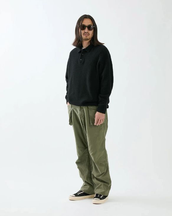 TROOPER 4P TROUSERS COTTON BACK SATIN VW / OLIVE / カーゴトラウザーズ