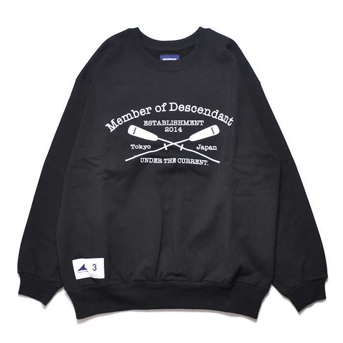 一つ買って一つ進呈 DESCENDANT◇CROSS PADDLE CREW NECK/スウェット/2