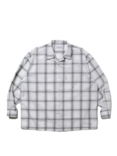 T/C Sucker Ombre Check L/S Shirt / Gray /  オンブレシャツ