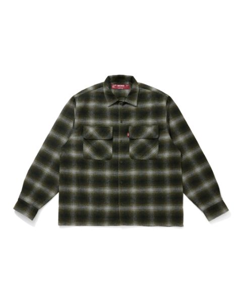 Wool Ombre Check L/S Shirt(26aw) / OD / オンブレ チェック シャツ