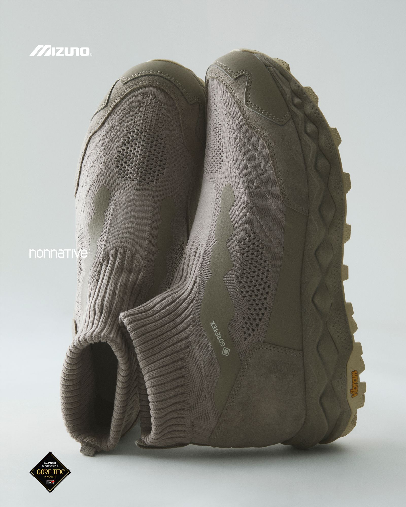 Mizuno × nonnative WAVE MUJIN LS MID GTX nonnative / VINTAGE KHAKI