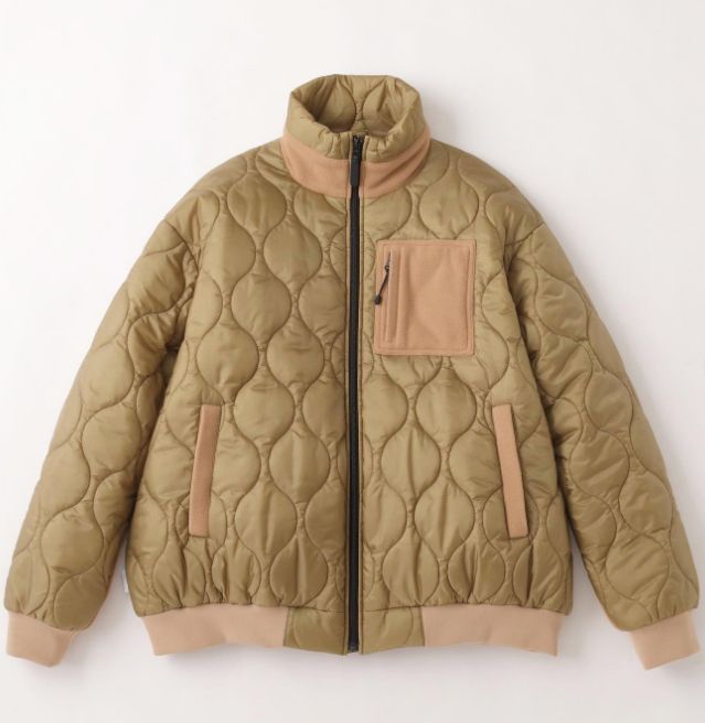 Stripes For Creative - QUILTED PUFF JACKET / Khaki / Beige