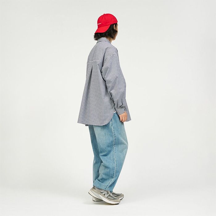DRY OXFORD CORPORATE L/S B.D SHIRT / NAVY PLAID