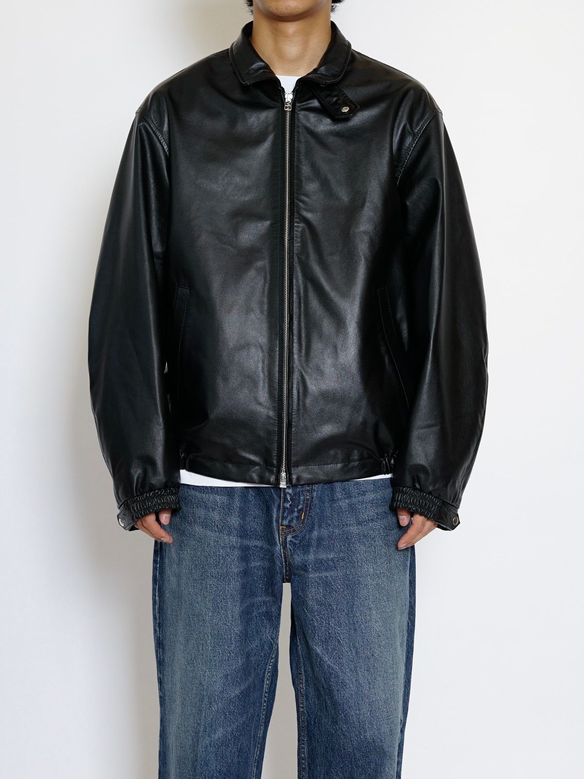 LEATHER BROUSON / BLACK