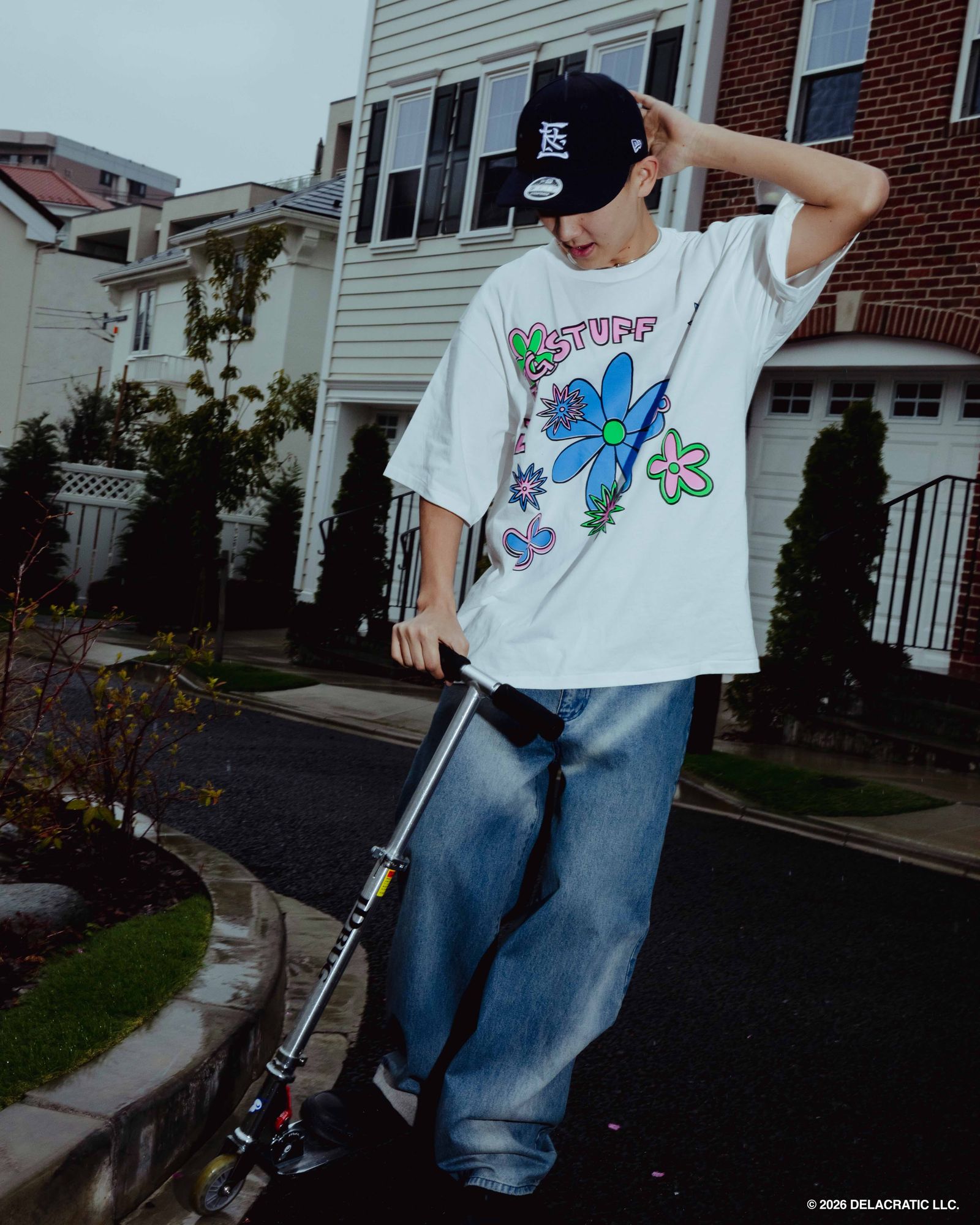 "3FEET HIGH AND RISING." TEE(xDe La Soul) / WHITE / デラソウルコラボティー