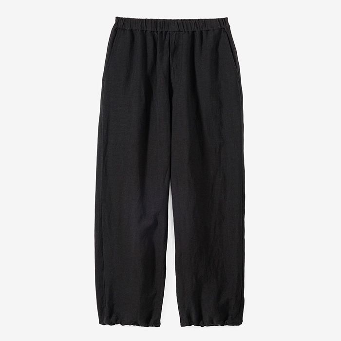 Linen Cupro Track Pants / BLACK