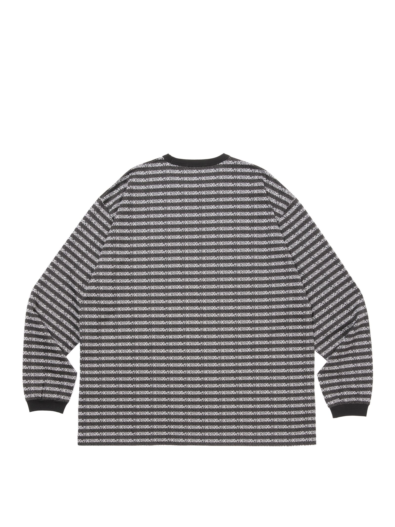 Supima Jacquard Border L/S Tee / BLACK /  ボーダーティーシャツ