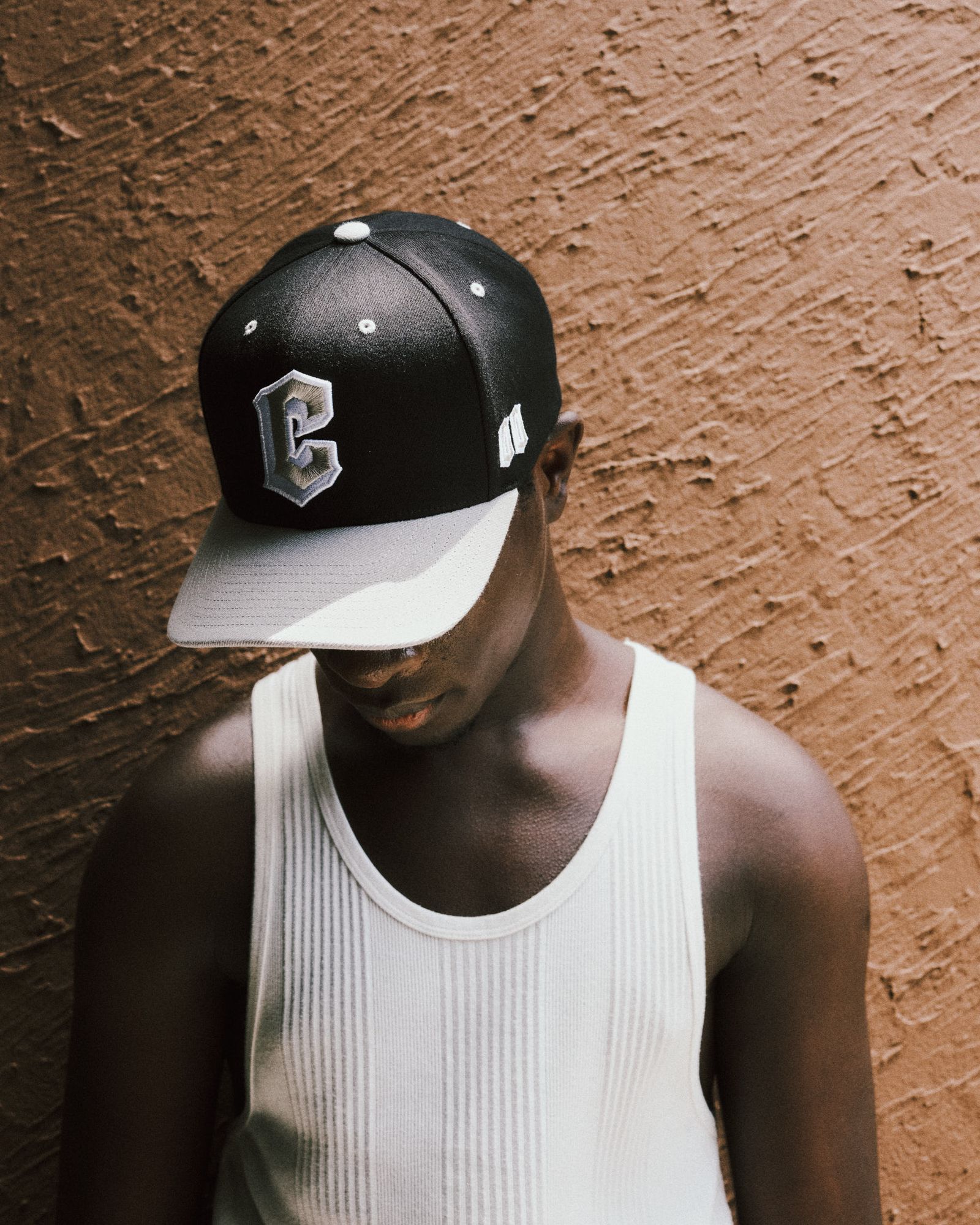 6 PANEL STRETCH SNAPBACK CAP / BLACK /  MITCHELL & NESSコラボ / MTL-CTE-03