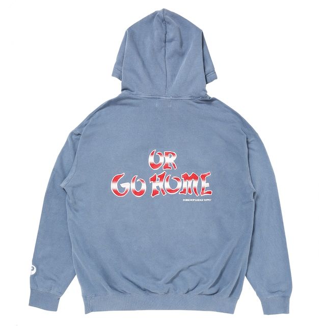 RIDE HARD HOODIE / BLUE GRAY / パーカー
