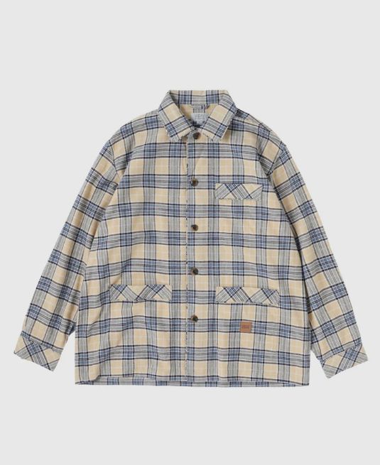 PLAID SLEEPING JACKET / Beige
