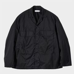 Garment Dyed Typewriter Fatigue Shirt / BLACK