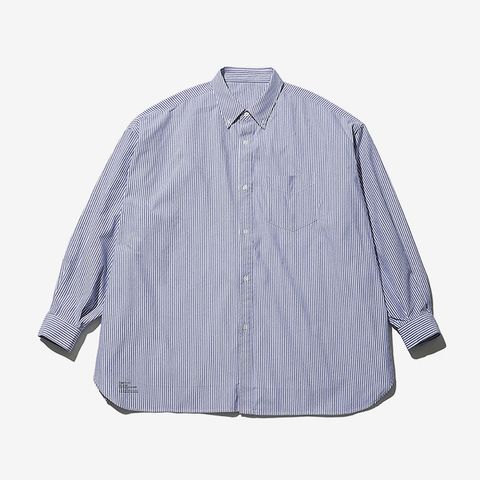 DRY OXFORD CORPORATE L/S B.D SHIRT / BLUE STRIPE