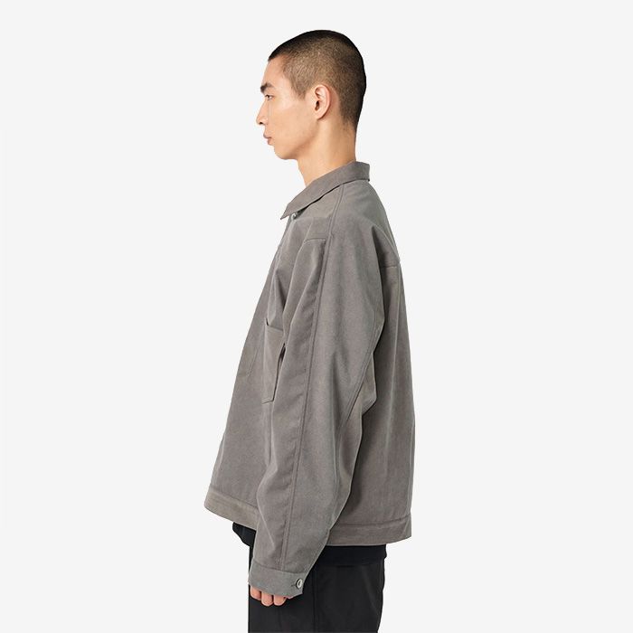Synthetic Leather Short Jacket / H(Gray)