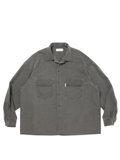 Pigment Coating T/R Twill L/S Work Shirt / DUSTY BLACK / ピグメントシャツ / CTE-26S403